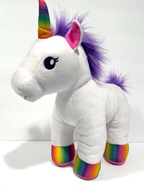 Build-A-Bear Workshop White Rainbow Unicorn w/ Scent Plush